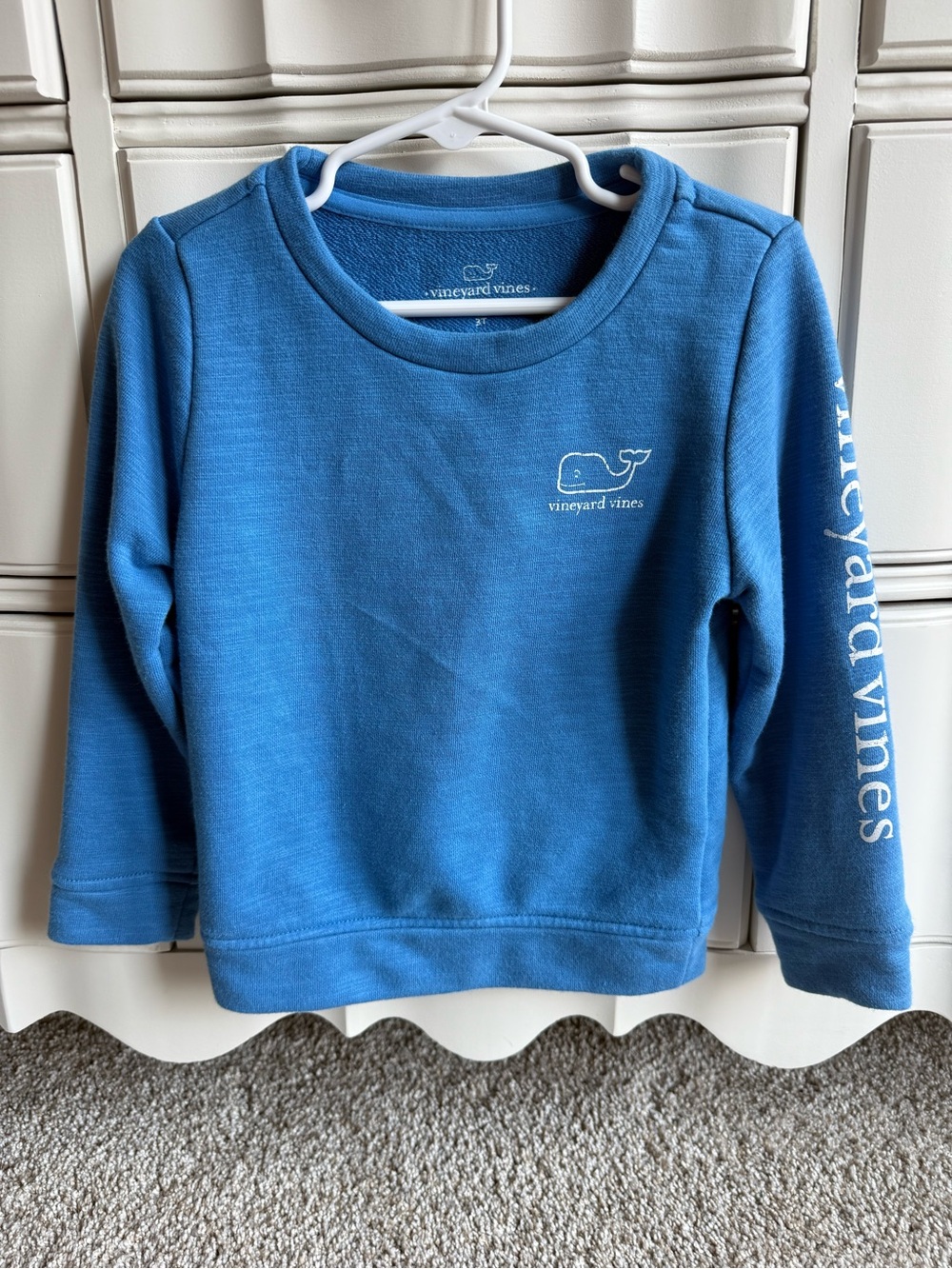 Vineyard Vines Kids Royal Blue Whale Crewneck Sweatshirt